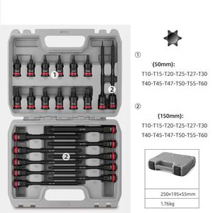 Juego de 24 Puntas Torx T10-T60 con Enchufe de 1/4 de Pulgada, Acabado en Óxido Negro, Herramientas de Reparación Automotriz - Product Image 2