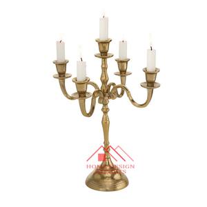 Candelabro Dorado de Pie con Portavelas de Cristal Transparente para Bodas, Eventos y Fiestas, Decoración de Piso, Candelabro Único con Relieve - Product Image 4
