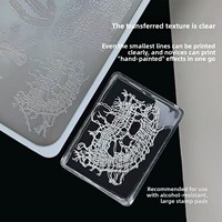 Plaque de transfert pour nail art en acier inoxydable, nouveau modèle, motif dentelle à trous, grand gabarit, colle, outils de nail art irréguliers et creux