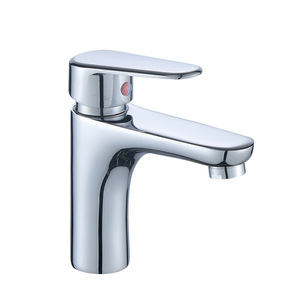 Grifo de lavabo de latón con una sola manija, válvula de cerámica, montaje en cubierta, un solo orificio para lavabos y baños - Product Image 2