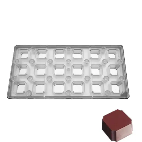 Stampo per caramelle per PC magnetico in policarbonato quadrato