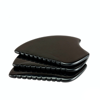 Outil de massage facial original en pierre naturelle noire Bian, poli à la main, anti-cellulite