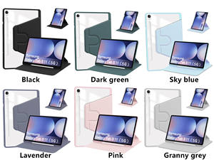 Custodia per Tablet in pelle per Samsung <span class=keywords><strong>Galaxy</strong></span> <span class=keywords><strong>Tab</strong></span> S11 2025 <span class=keywords><strong>11</strong></span> pollici con portapenne 360 con supporto rotante in acrilico trasparente Cover posteriore - Product Image 6