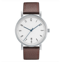 Montre Bonill OEM Logo Mouvement à quartz Verre minéral Bracelet en cuir
