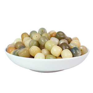 Bodhi Wood Barrel Beads 10x11mm For <b>Bracelet</b> Making Round Loose Beads Natural Color Soft <b>Touch</b> Unisex Couple Jewelry - Product Image 4