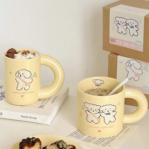 Lelyi Ins Style tasse en céramique tasse à café au lait pour amis mignon cadeau d'anniversaire tasse à eau haut de gamme - Product Image 1