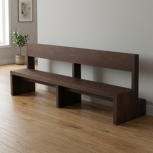 Banco de Madera Maciza para Iglesia con Respaldo para Asientos de Iglesia y Salas de Culto - Product Image 3