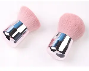 2021 DX Single New Update Large Kabuki Powder Flat Foundation Blush Brush Portable Pink Makeup Brush customized Private Label