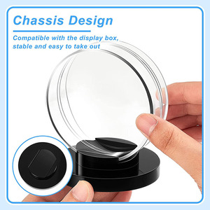 Présentoir rond transparent en acrylique pour rondelles de hockey, couvercle <span class=keywords><strong>pop</strong></span>-off perspex en plastique, Tube rond en acrylique pour rondelles de hockey - Product Image 4