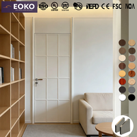 Porte intérieure en bois massif ignifugée EOKO pour projet hôtelier, style minimaliste, directement de l'usine, à battants