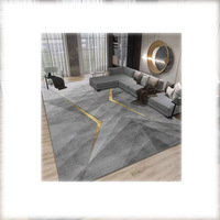 Tapis moderne antidérapant de luxe léger en polyester de haute qualité, fabriqué à la machine, pour salon, chambre à coucher, canapé, table