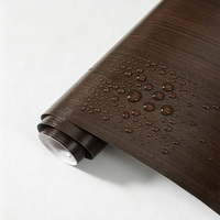 Autocollants PVC auto-adhésifs épaissis à grain de noyer pour portes de chambre, meubles et cadres de table - Nouveau style chinois résistant à l'eau et à l'humidité