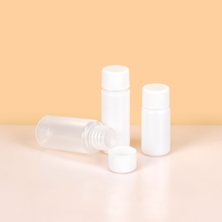 Botol Plastik HDPE Silinder Putih dengan Tutup Sekrup, Wadah Kosmetik Kosong untuk Kemasan Cair, Logo Kustom Tersedia