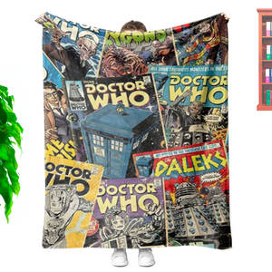 Pas de quantité minimale de commande livraison directe personnalisation multifonctionnelle <span class=keywords><strong>Doctor</strong></span> <span class=keywords><strong>Who</strong></span> doux confortable flanelle à porter sur la couverture pour lit canapé canapé - Product Image 3