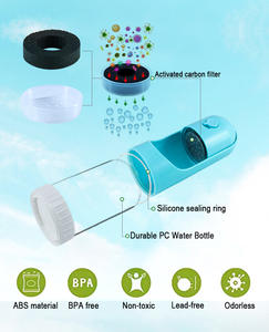 Taşınabilir çevre dostu köpek su şişesi dağıtıcı çok fonksiyonlu açık seyahat içme arkadaşı ile katı hayvan desen - Product Image 3