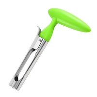 Professionele handmatige appelboor van roestvrij staal met ergonomische rode handgreep en gekarteld mesje, keukengereedschap voor thuisgebruik