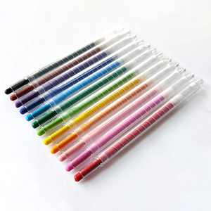 Non-Toxic12 couleurs rotatif twistable crayons peinture pour enfants <span class=keywords><strong>crayon</strong></span> de <span class=keywords><strong>cire</strong></span> art couleur <span class=keywords><strong>crayon</strong></span> ensemble en PVC avec logo personnalisé - Product Image 3