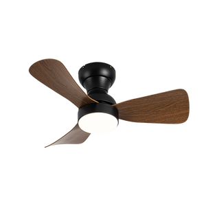 Ventilatori da soffitto neri moderni diretti in fabbrica con luci e telecomando regolabile 3CCT reversibile BLDC motore ABS Blade per camera da letto - Product Image 3