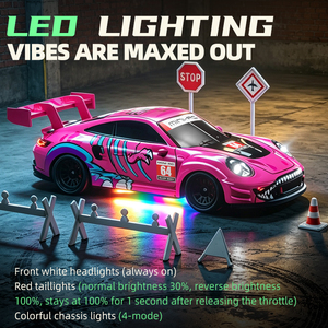 Nuevo Coche RC de Derrape a Escala 1/64 SJY-64001 2.4G 4WD con Carrocería de Aleación, Acelerador a Proporción Completa y Luces LED, Regalo para Niños 2026 - Product Image 3