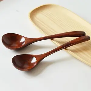 Vendita calda cucina utensile da cucina strumento zuppa cucchiaino Catering cucchiaio per bambini utensili da cucina cucchiaio di legno piccolo da 6 pollici per zuppa di riso
