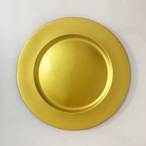 Placas de cargador doradas desechables de plástico para fiestas, placa de cargador acrílico de 13 pulgadas, decoración de boda - Product Image 6