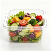 Emballages personnalisés, sûrs, jetables, recyclables, boîtes en plastique transparentes pour biscuits, gâteaux, pain, salades, emballages de boulangerie en PET avec couvercles
