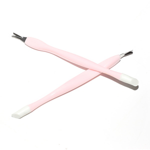 Poussoir de cuticule d'ongle à double extrémité de haute qualité dissolvant d'outil de manucure poussoir de cuticule d'acier inoxydable de peau morte - Product Image 2