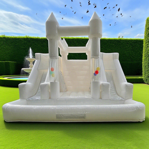 <span class=keywords><strong>Castillo</strong></span> <span class=keywords><strong>Inflable</strong></span> <span class=keywords><strong>Blanco</strong></span> para Bodas, Combo de Brincolín <span class=keywords><strong>Inflable</strong></span>, <span class=keywords><strong>Castillo</strong></span> Hinchable con Tobogán para Niños y Adultos - Product Image 1