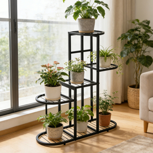 Soporte <span class=keywords><strong>de</strong></span> Metal <span class=keywords><strong>de</strong></span> 6 Niveles para Plantas, Soporte <span class=keywords><strong>de</strong></span> <span class=keywords><strong>Piso</strong></span> Escalonado para <span class=keywords><strong>Macetas</strong></span>, para Balcón, Jardín y Decoración del Hogar - Product Image 4