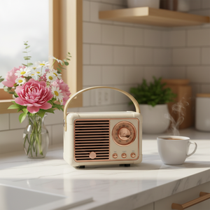 Haut-parleur sans fil tout-en-un avec prise en charge des cartes USB/TF, haut-parleur <span class=keywords><strong>Bluetooth</strong></span> rétro portable pour une utilisation en extérieur et à la maison - Product Image 1