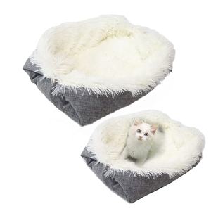 Luxus-Klapp zwinger mit doppeltem Verwendung zweck Wasch bar Vier Jahreszeiten Universal Cat Kleines Haustier bett Verdickter Plüsch Zwinger Wärme Hunde Katzen - Product Image 4