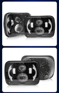 Faros LED Cuadrados <span class=keywords><strong>de</strong></span> 7 Pulgadas con Diseño <span class=keywords><strong>de</strong></span> <span class=keywords><strong>Luna</strong></span>, Luces <span class=keywords><strong>de</strong></span> Circulación Diurna, Bombillas Nuevas para Vehículos Todoterreno, Directo <span class=keywords><strong>de</strong></span> Fábrica - Product Image 3