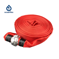 Oceanflex SF11-008 15M Tuyau d'incendie rouge en PVC 8Bar Équipement de lutte contre l'incendie pour la protection contre l'incendie urbain et l'irrigation agricole