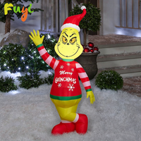 Décoration extérieure gonflable Grinch de haute qualité, nouveau design, imperméable, durable, résistante au soleil, avec pompe à air électrique