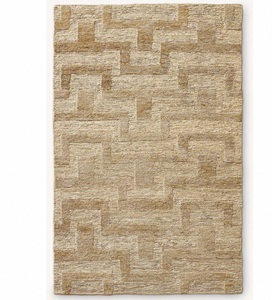 Tapis en jute texturés faits à la main / Tapis géométriques modernes - Product Image 2