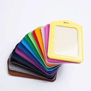 Insigne de travail en cuir PU porte-<span class=keywords><strong>carte</strong></span> d'identité étudiant porte-<span class=keywords><strong>carte</strong></span> de crédit d'affaires poche pour <span class=keywords><strong>carte</strong></span> plate - Product Image 3