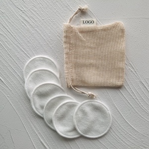 מכירה לוהטת לשימוש חוזר כותנה במבוק איפור מסיר רפידות סיבובים רחיץ ניקוי פנים אורגני איפור מסיר רפידות - Product Image 3