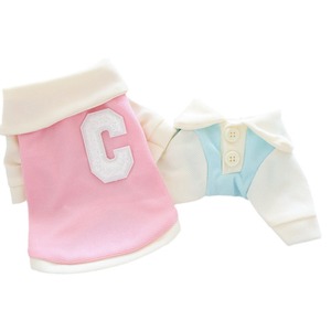<b>Cat</b> Dog Vest Letter C Design Pink Blue Polyester Breathable Pet <b>Clothes</b> Spring Autumn Wear - Product Image 4