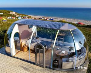 Capsule de maison étoilée de tente de dôme de camping en plein air transparente pour plusieurs personnes promotionnelles pour les fêtes de <span class=keywords><strong>mariage</strong></span> d'hôtels - Product Image 2