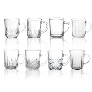 Venta al por mayor precio barato martillo <span class=keywords><strong>Royalex</strong></span> té cerveza café taza de cristal grabado hielo grieta diseño taza de capuchino con asa - Product Image 1