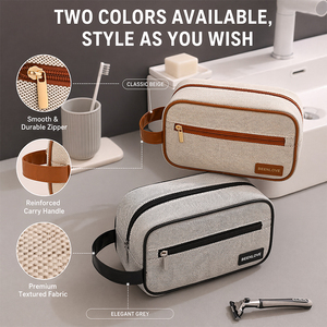 Borsa da Toilette Grande Capacità per Viaggi d'Affari, Organizer da Viaggio Portatile Appendibile, Impermeabile in Nylon, Beauty Case - Product Image 4