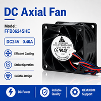 Nouveau ventilateur de refroidissement d'onduleur Delta 6038 FFB0624SHE 24V 0.40A BR00 d'origine, ventilateur axial DC à roulement à billes, grand volume d'air, ventilateur d'extraction