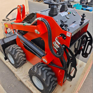 Usine Vente en gros Broyeur  souche Chargeur <span class=keywords><strong>Mini</strong></span> roue avant Cargador 4 en 1 Seau Skid Steer Chargeuse sur chenilles avec dents - Product Image 2