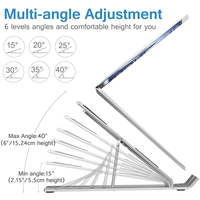 Support de refroidissement pliable Offre Spéciale support pour ordinateur portable en alliage d'aluminium support pour ordinateur portable en hauteur réglable en hauteur support pour ordinateur portable