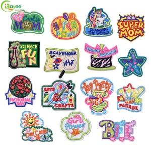 Wholesale Eco-Friendly Embroidered Flower Patches Iron-On Girl Power Inspirational Words for Kids Hats Bags Clothing - Product Image 1
