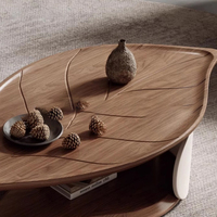 Ensemble de table basse et table à thé en bois vintage de luxe au design simple et moderne, meubles pour le salon