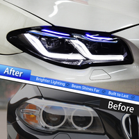 Ensemble de phares LED KGKB pour BMW Série 5 F10 F18 520i 523i M5 2011-2017 Style G38 Spoon Double Couleur DRL Double Lentille de Projecteur