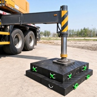 Plaques flottantes UHMWPE pour grue, stabilisation de charges lourdes, protection du sol, pour l'installation d'éoliennes, la construction et l'exploitation minière