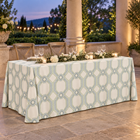 Nappe de table ronde sans couture de 120 pouces, personnalisée avec impression, faible MOQ, pour mariages, événements et fêtes