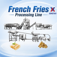 Ligne de production entièrement automatique de frites surgelées 7T/H, traitement stable pour des frites de pommes de terre surgelées de couleur uniforme